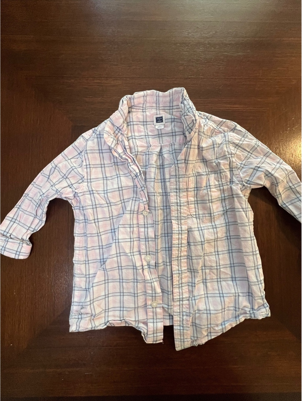 Janie and Jack Plaid Button Front Shirt Boys Size 3